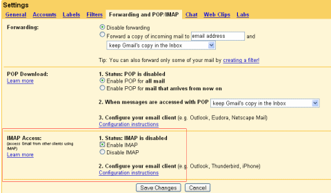 IMAP Settings